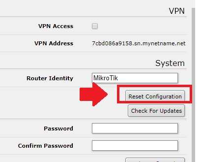 cara reset mikrotik via new terminal