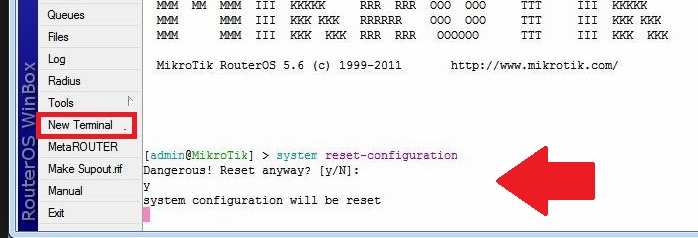 mikrotik factory reset