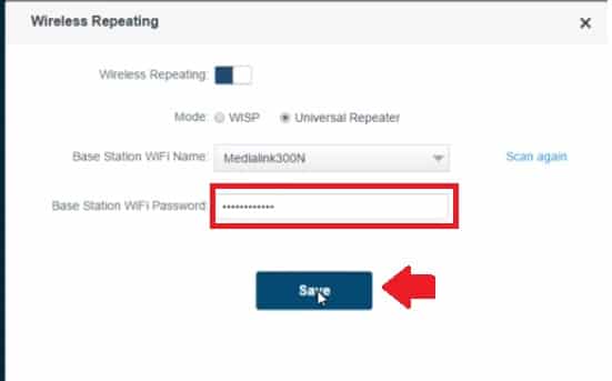 medialink router settings