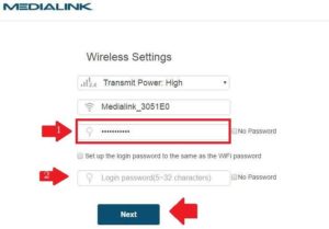 change medialink router password