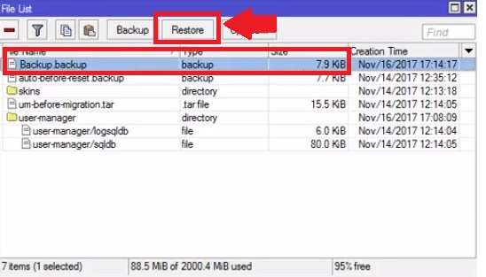 mikrotik routeros email settings backup