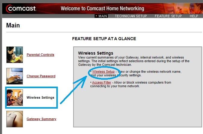 comcast how can i find my wifi password