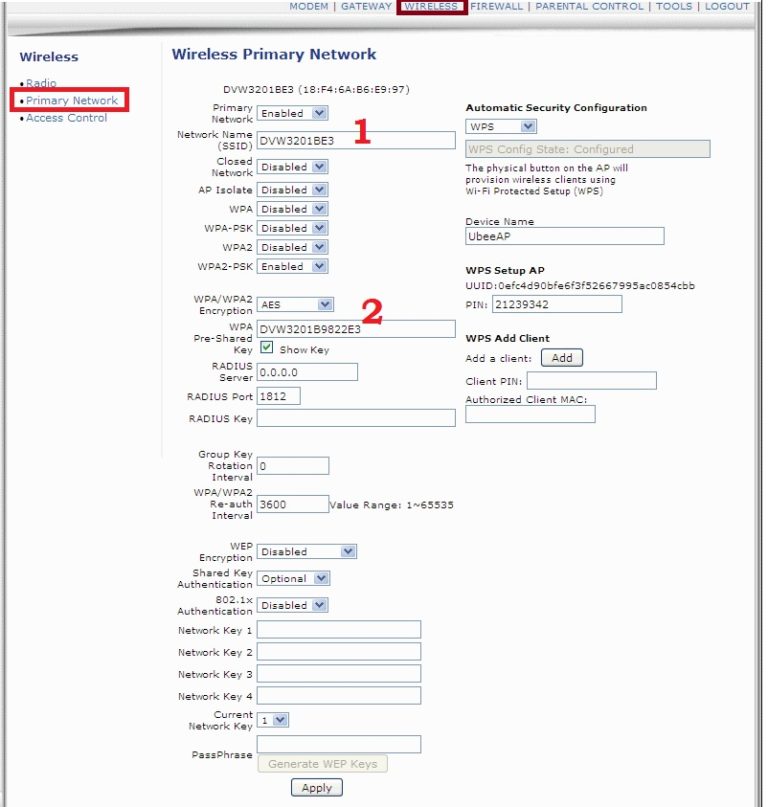 How to Login Ubee dvw3201b Router IP 192.168.100.1