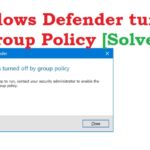 Windows Defender turn off by group Policy [Solved]