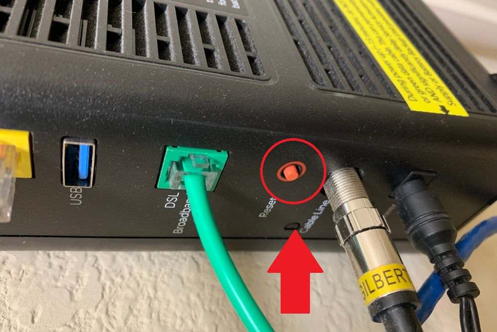 router reset att modem wifi ssid factory default