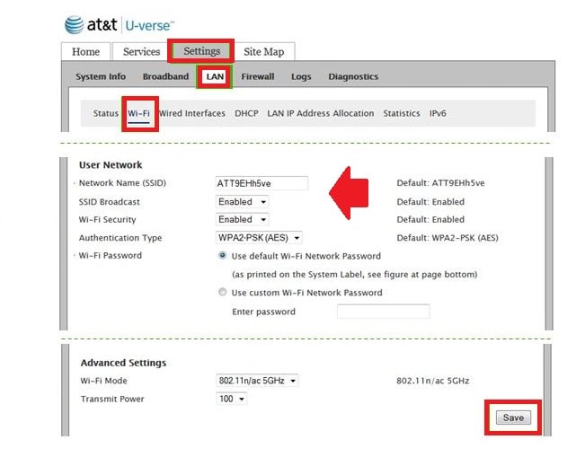 login to att router