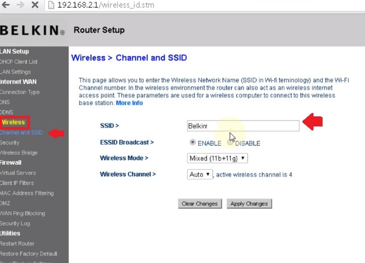 belkin router login