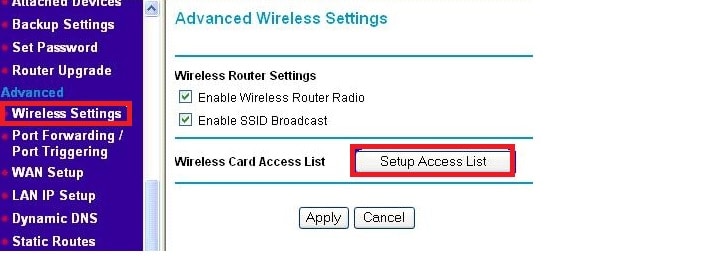 netgear genie router mac address setting