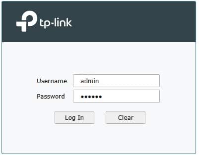 login tp-link vpn router