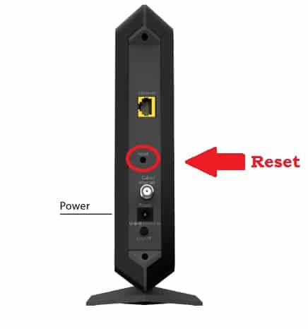 netgear cm600 (24x8) docsis 3.0 cable modem reset